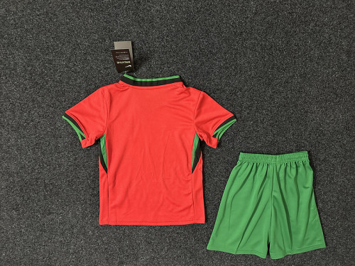Kids Portugal Home Soccer Uniform 2024 2025