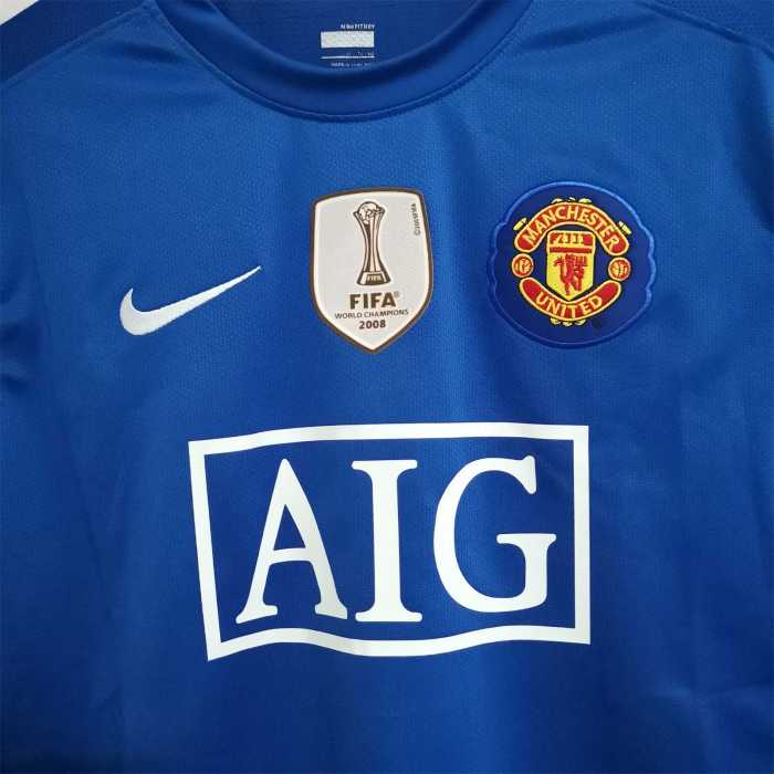 2008-2009 MAN UTD #7 RONALDO blue away long sleeve
