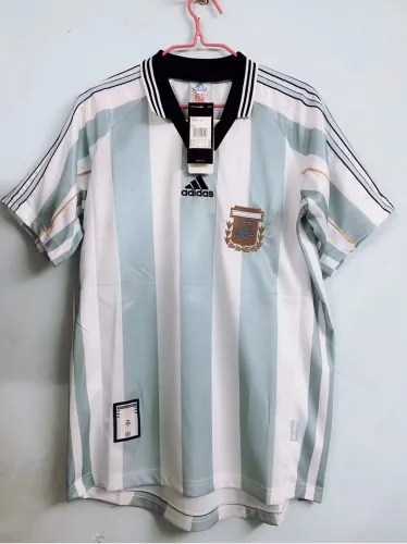 Retro 1998 Argentina home soccer jersey S-XXL