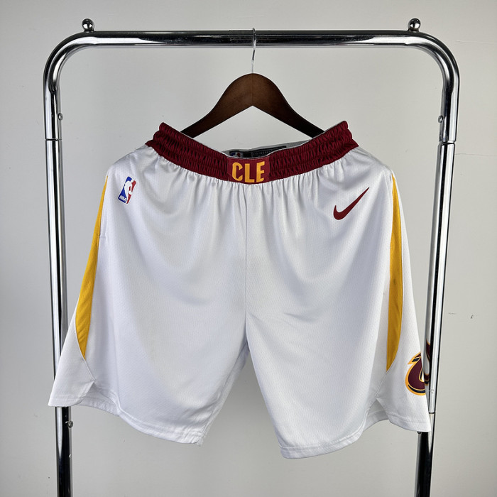 Cavaliers home white NBA shorts