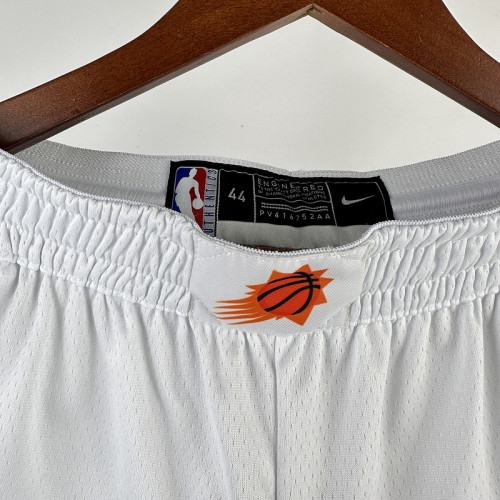 Suns home white NBA shorts