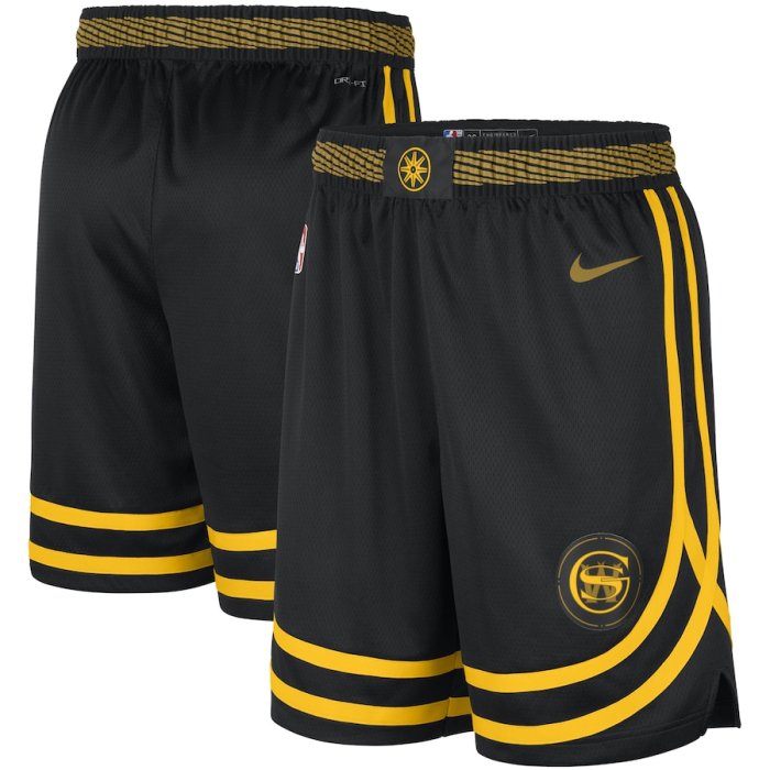 Warriors black city edition NBA shorts