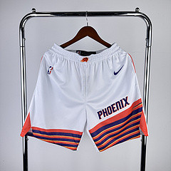Suns home white NBA shorts