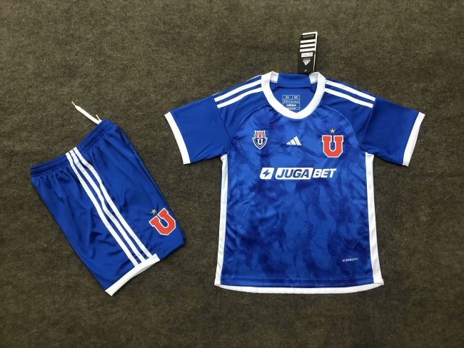 Kids Universidad de Chile Home Soccer Uniform 2024 2025