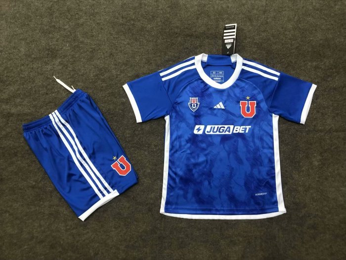 Kids Universidad de Chile Home Soccer Uniform 2024 2025