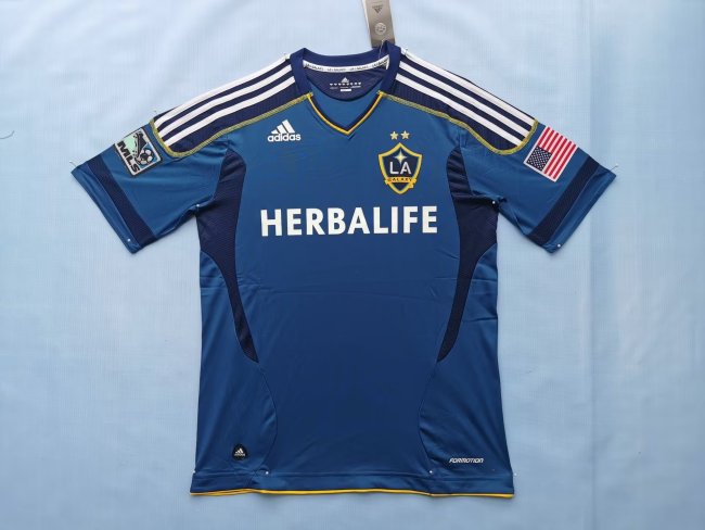 with MLS Patch Retro Football Shirt 2011-2012 Los Angeles Galaxy Away Soccer Jersey