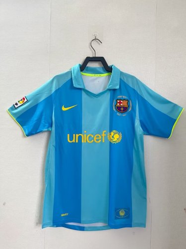 BARCELONA 2007-08 Jersey away blue S-XXL