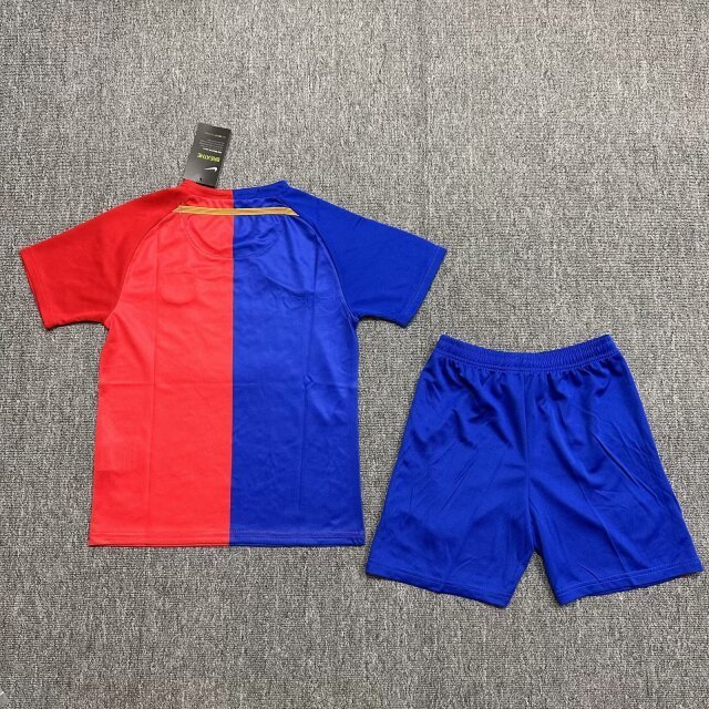 Kids Retro Barcelona Home Soccer Uniform 2008 2009