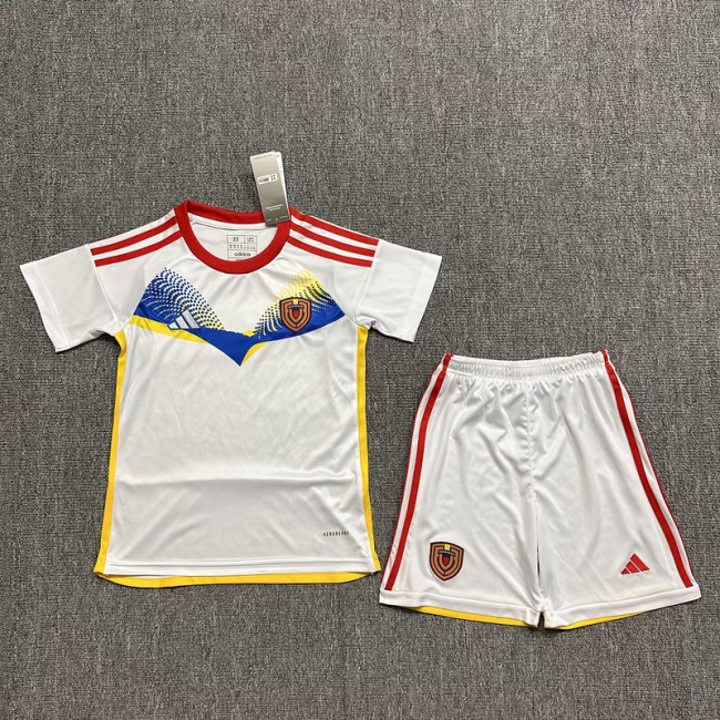 Kids Venezuela Away Soccer Uniform 2024 2025