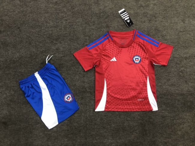 Kids Chile Home Soccer Uniform 2024 2025