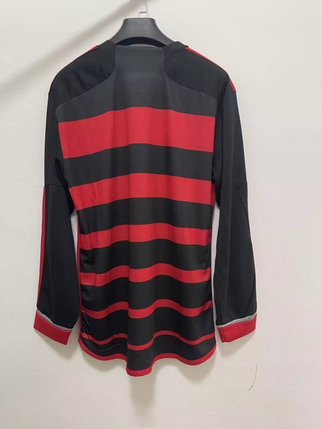 Flamengo Home Soccer Jersey Long Sleeve 2024 2025