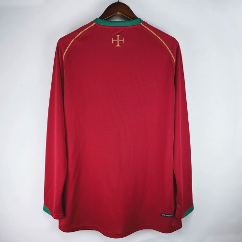 2006 Portugal home red long sleeve retro jersey