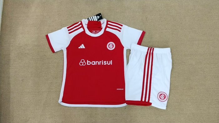 Kids Sport Club Internacional Home Soccer Uniform 2024 2025