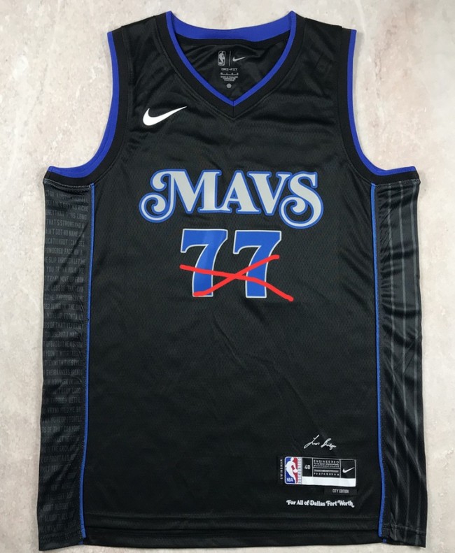 no name no number Dallas NBA jersey