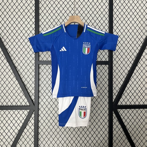 Kids Italy Home Soccer Uniform 2024 2025