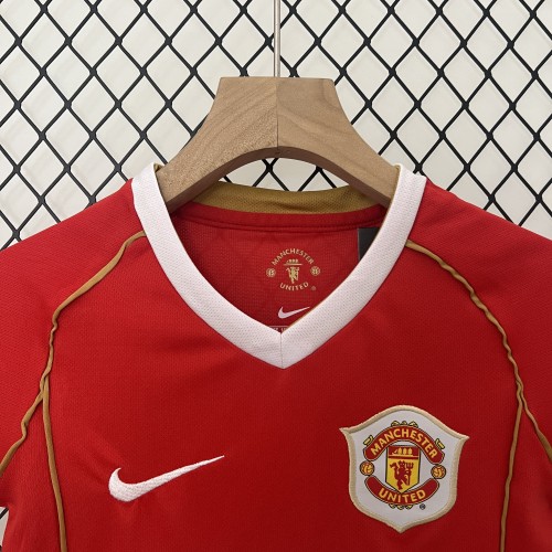 kids Retro Jersey 2006-2007 Manchester United RONALDO 7 Home Soccer Jersey  S-XXL