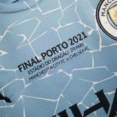 2020-21 Manchester City Champions League Final Porto 2021 + Spielernummer