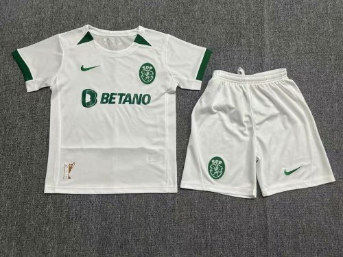 Kids Sporting Lisbon Souvenir Soccer Uniform 2024 2025