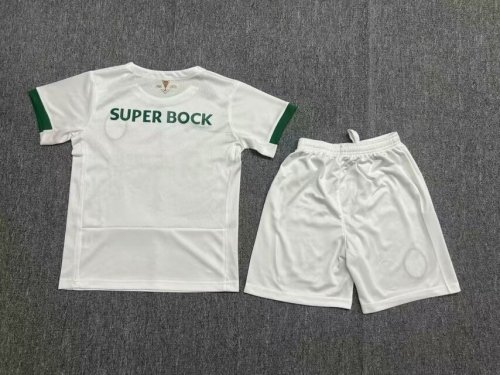 Kids Sporting Lisbon Souvenir Soccer Uniform 2024 2025