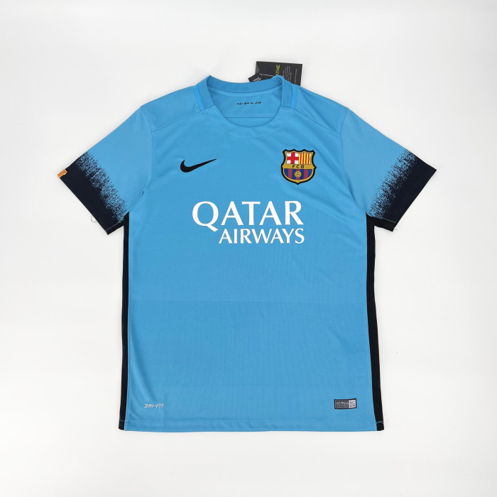 2015-16 Barcelona third away blue retro jersey