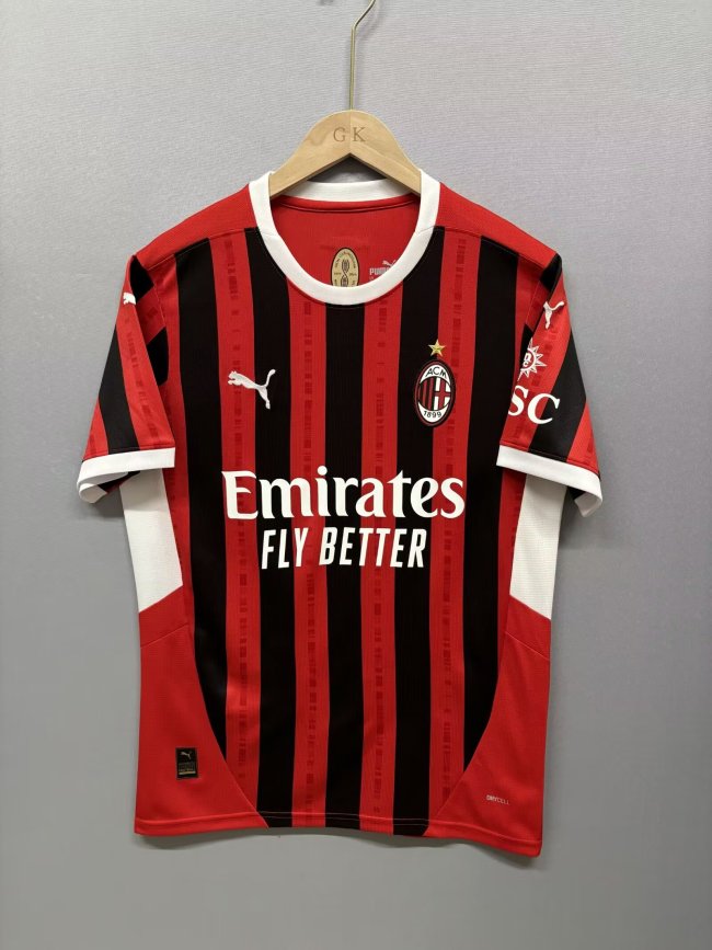 2024-2025 AC Milan home soccer jersey