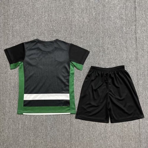 Kids Sporting Lisbon Home Soccer Uniform 2024 2025