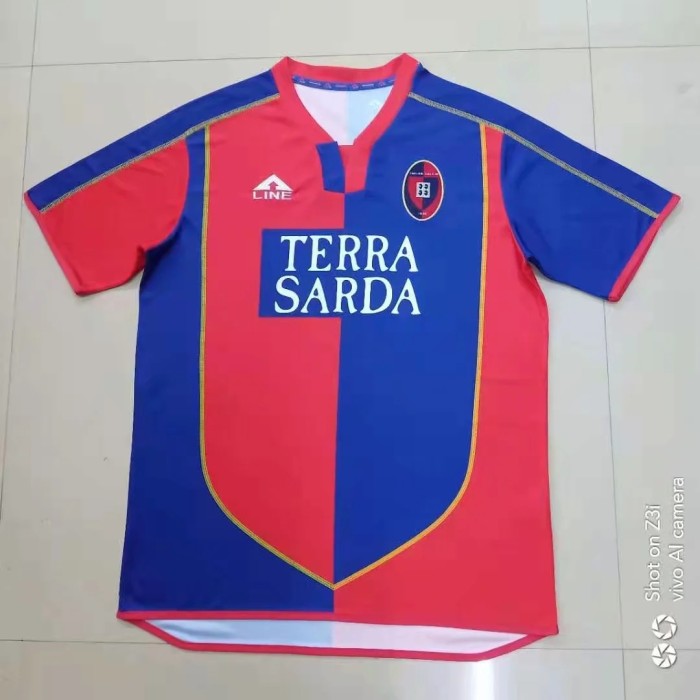 Retro 03-04 Cagliari home soccer jersey size S-2XL