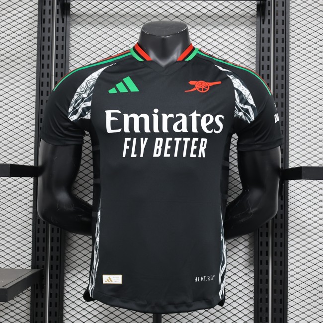 Player Version Arsenal Black Jersey 2024 2025