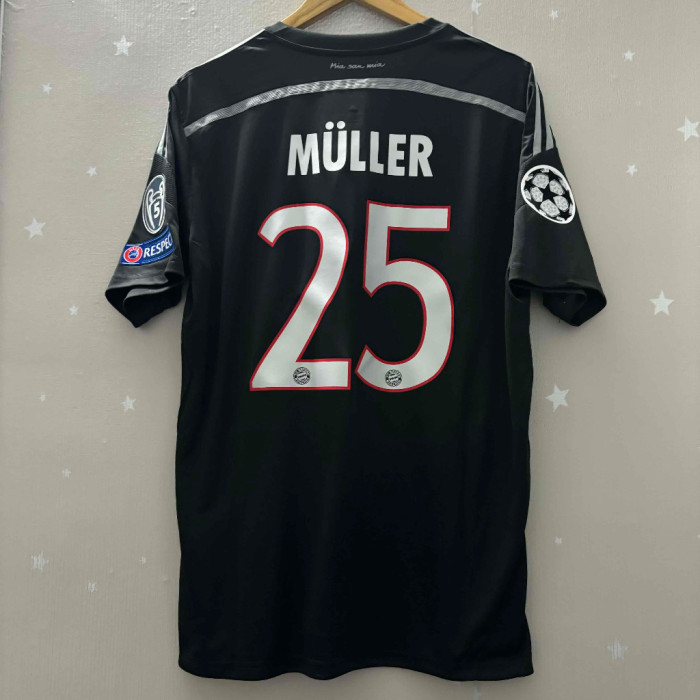 Retro 14-15 Bayern UCL black soccer jersey size S-2XL