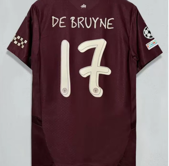 DE BRUYNE Man City Third Away Soccer Jersey 2024 2025 UCL