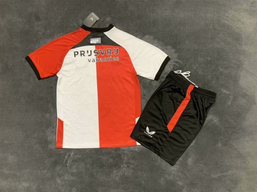 Kids 24-25 Feyenoord home soccer uniform kits