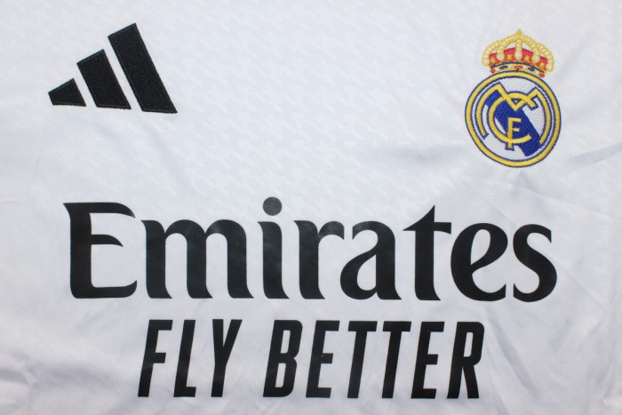 2024 2025 REAL MADRID Home Long Sleeve Soccer Jersey
