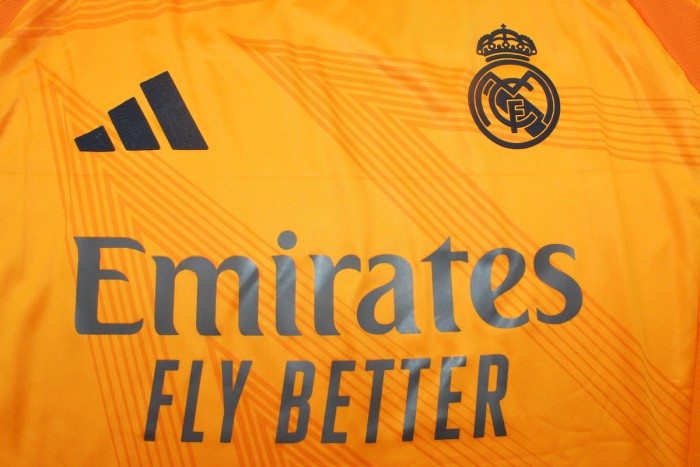 Real Madrid 24-25 orange away long sleeve Player version