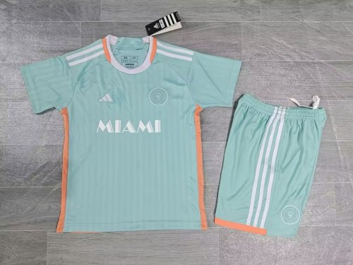 Kids IINTER Miami Third Away Soccer Uniform 2024 2025 MESSI