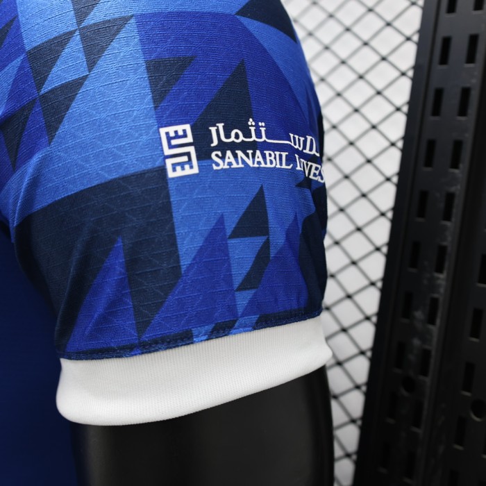 player version  24-25 Al Hilal Home Blue soccer jersey size S-2XL