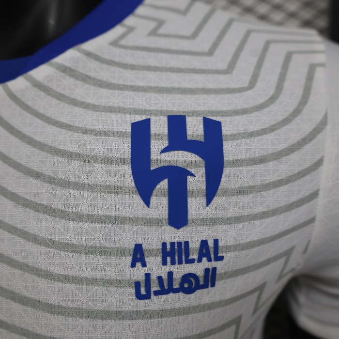 player version  24-25 Al Hilal white soccer jersey size S-2XL