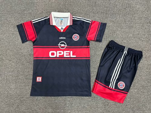 97-99 retro Kids Bayern home soccer uniform