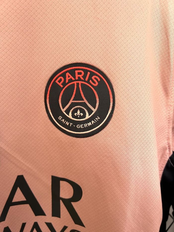 maillot extérieur manches longues paris 24-25 rose troisième taille S-4XL