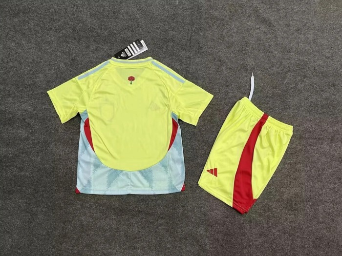 kids kit 24-25 Spain away soccer jersey size 16-28