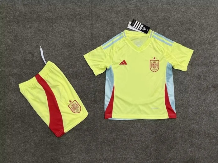kids kit 24-25 Spain away soccer jersey size 16-28