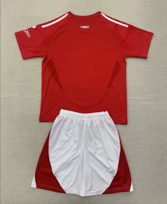 Kids Youth Nottingham Forest  home soccer uniform 2024 2025