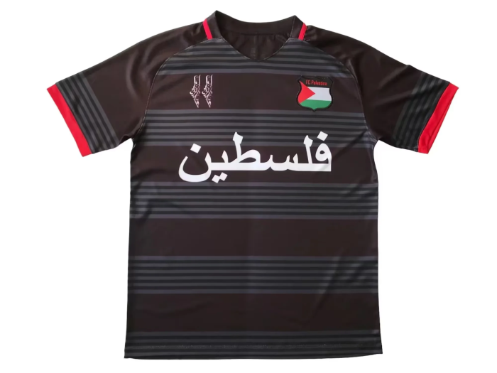 size S-4XL 24-25 Palestine special version black long sleeves soccer jersey