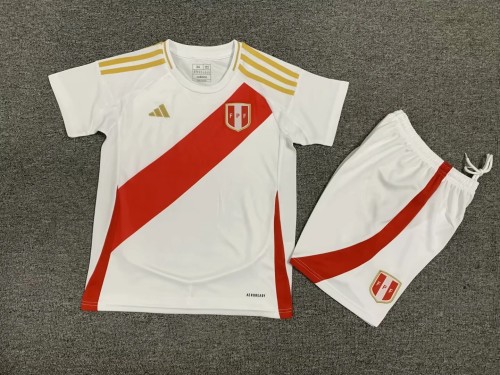 Kit infantil 24-25 camiseta de fútbol local de Peru talla 16-28