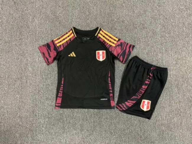 Kit de niños 24-25 Camiseta de fútbol visitante de Peru talla 16-28