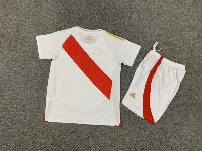Kit infantil 24-25 camiseta de fútbol local de Peru talla 16-28
