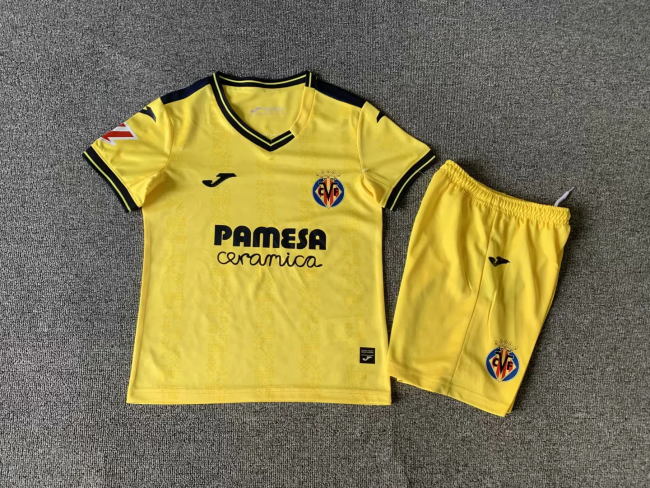 Kit infantil 24-25 Villarreal camiseta de fútbol amarilla local talla 16-28