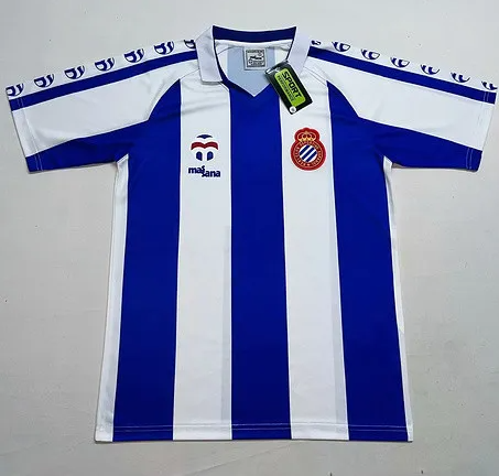 Retro Espanyol Home Soccer Jersey 1984 1989 S-2XL