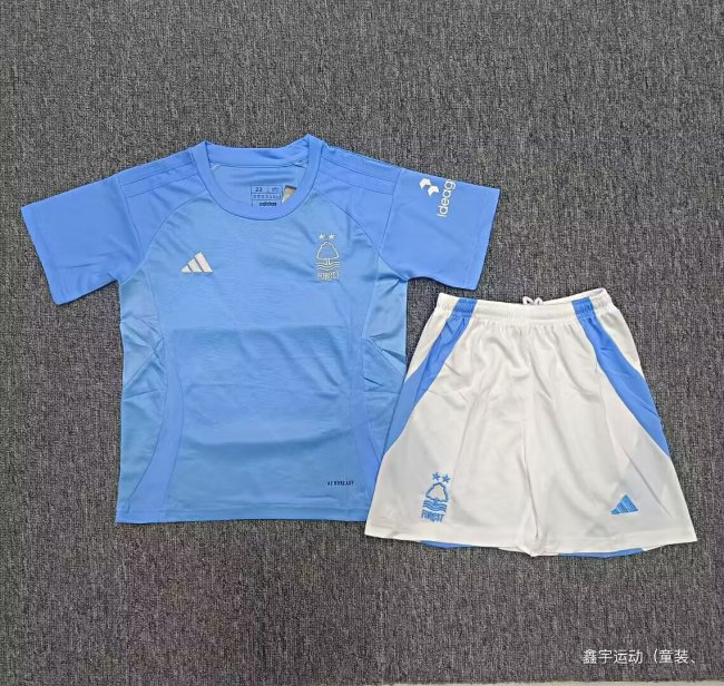 Kids Nottingham Forest Third Away Soccer Uniform 2024 2025