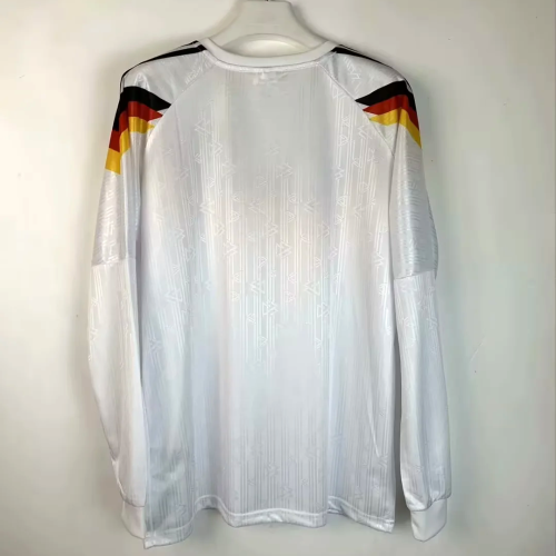 Retro 1990 Germany home long sleeves soccer jersey size S-2XL