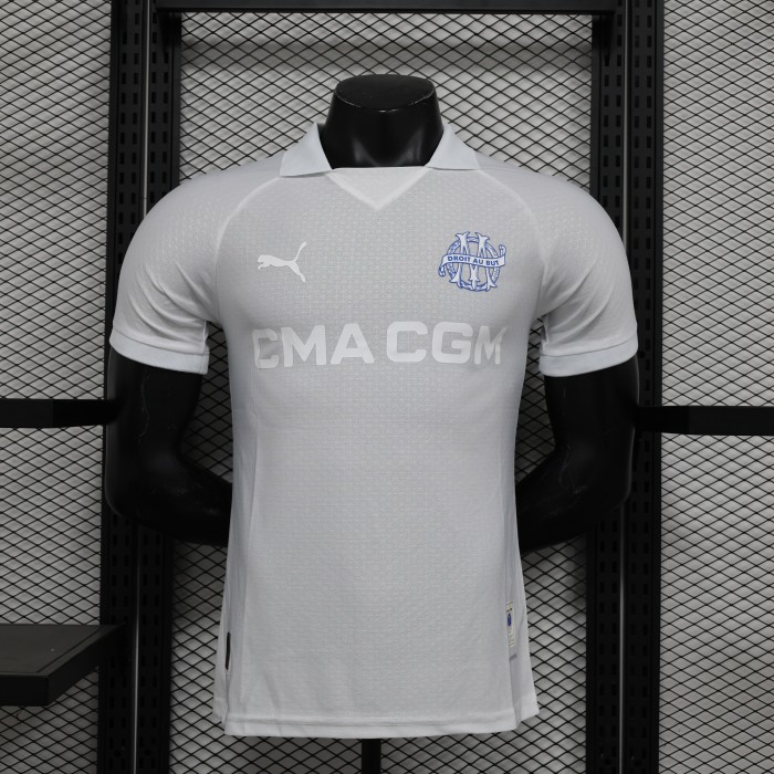 Player Version Marseille white Soccer Jersey 2024 2025